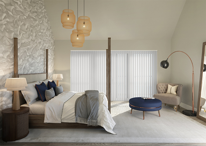 Trinity (Blackout), Cotton White - Vertical Blind - Image 8